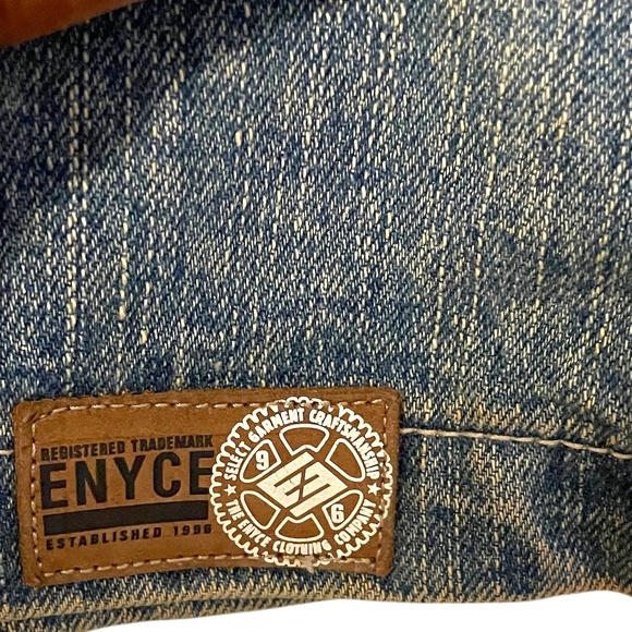Enyce Men's Faded denim worker jacket with four front pockets. - Picture 6 of 15
